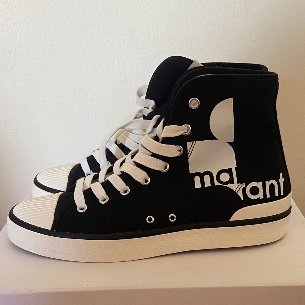 Isabel Marant Canvas Logo Ten High Top Size 40